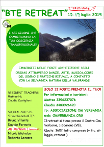 BTE RETREAT @ Scareno (Aurano) VB | Scareno | Piemonte | Italia